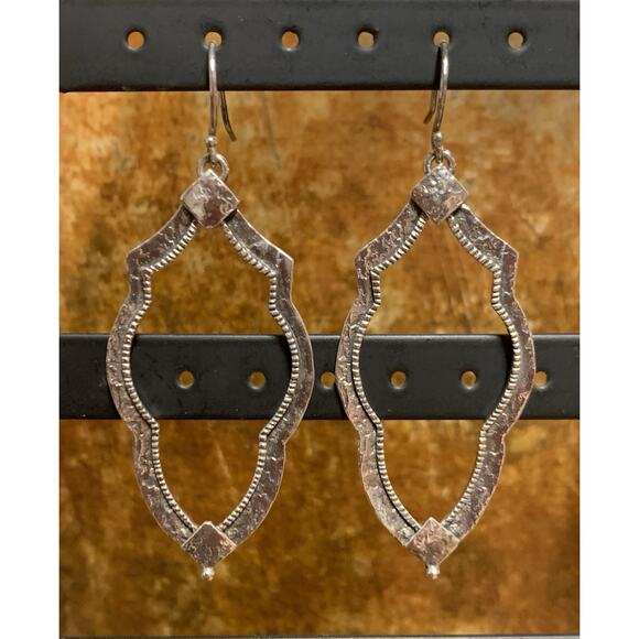 Silpada Earrings Sterling Silver Frame Dangle Vintage - Picture 1 of 6